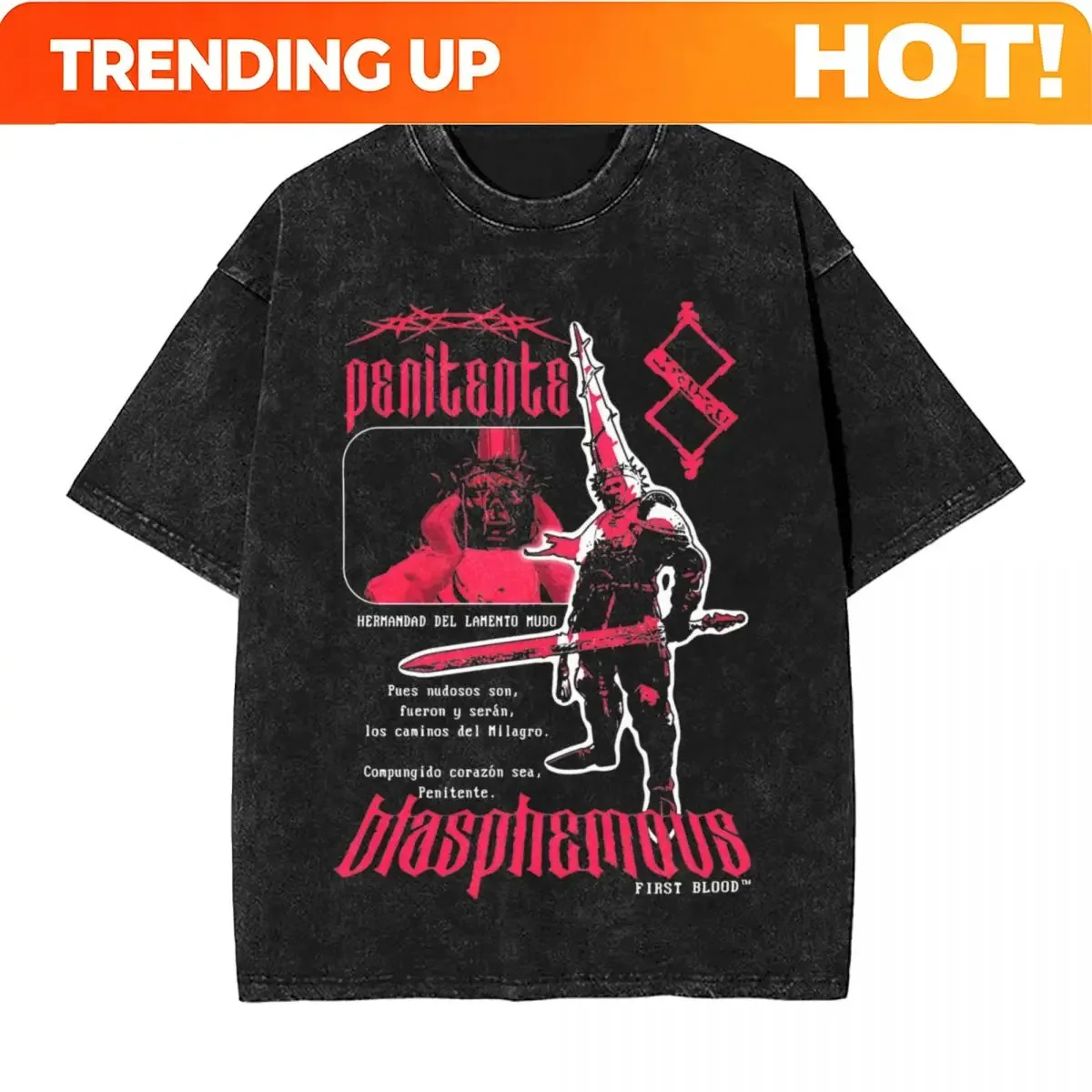 Vintage Fashion Jersey - Spersonalizowana, oversize'owa, sprana koszulka Silent Hill,