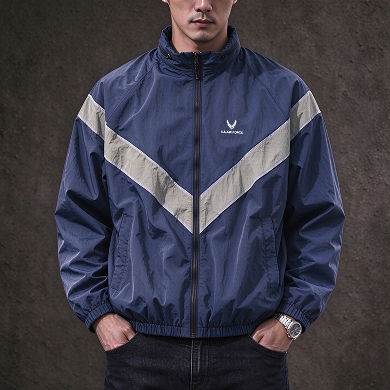 Męska kurtka w stylu vintage,  – Vintage Windbreaker Nylon recenzja i cena