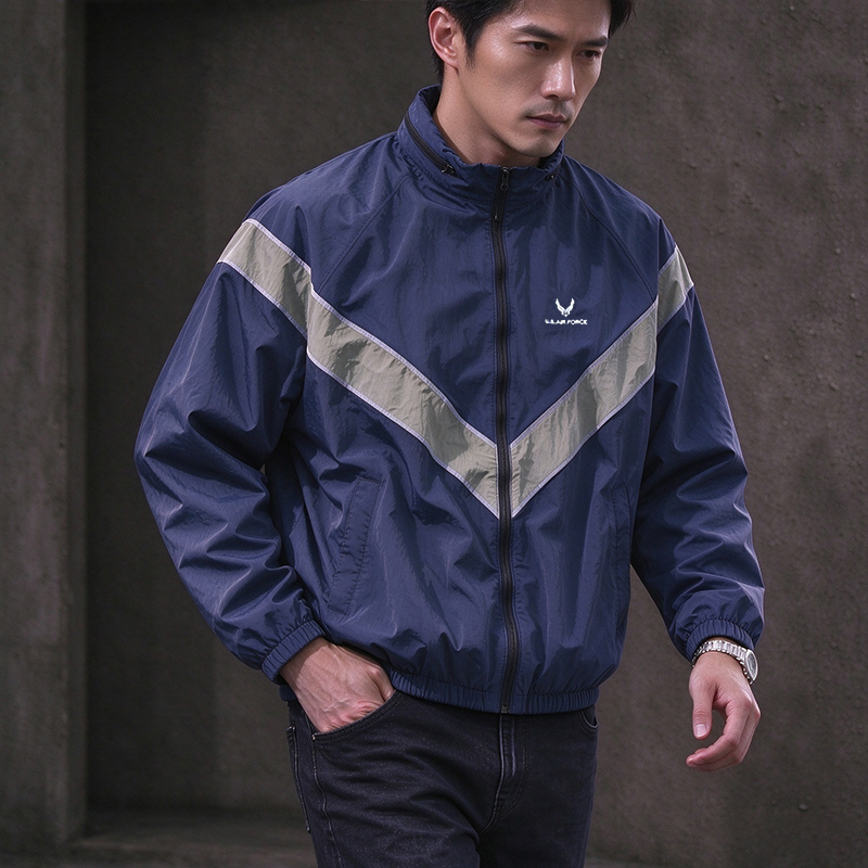 Męska kurtka w stylu vintage,  – Vintage Windbreaker Nylon recenzja i cena