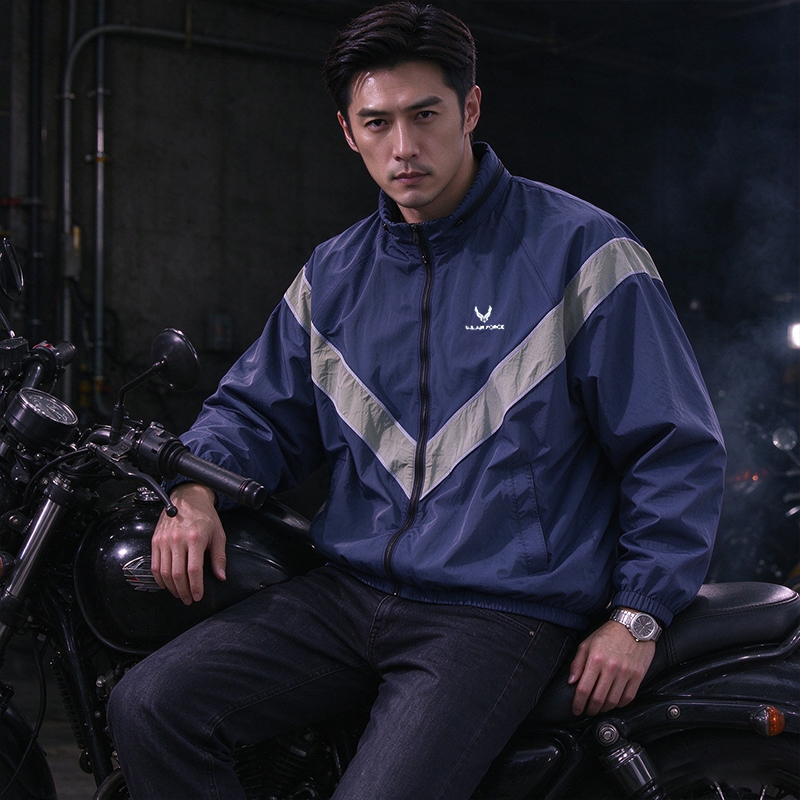 Męska kurtka w stylu vintage,  – Vintage Windbreaker Nylon recenzja i cena